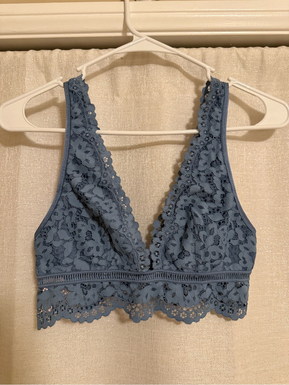 Victoria's Secret Dusty Blue Lace Bralette